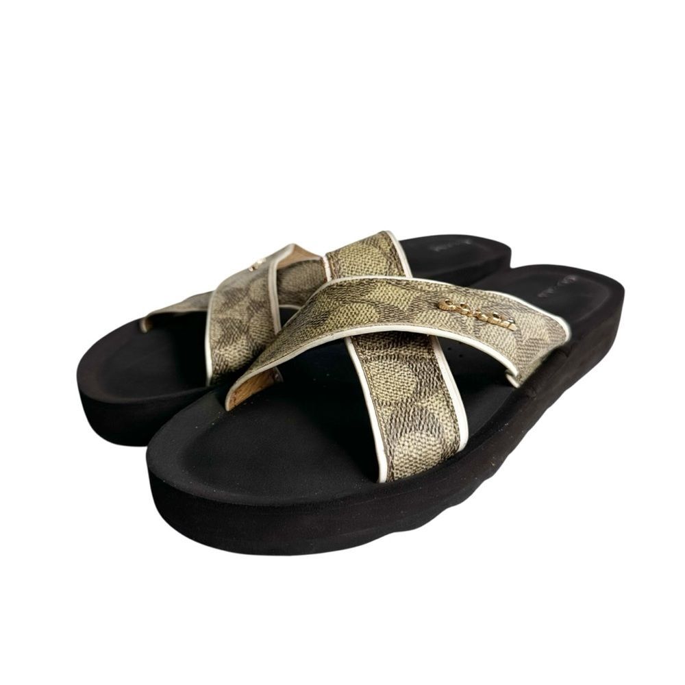 🔃Coach Signature Flip Flop Sandal Flat